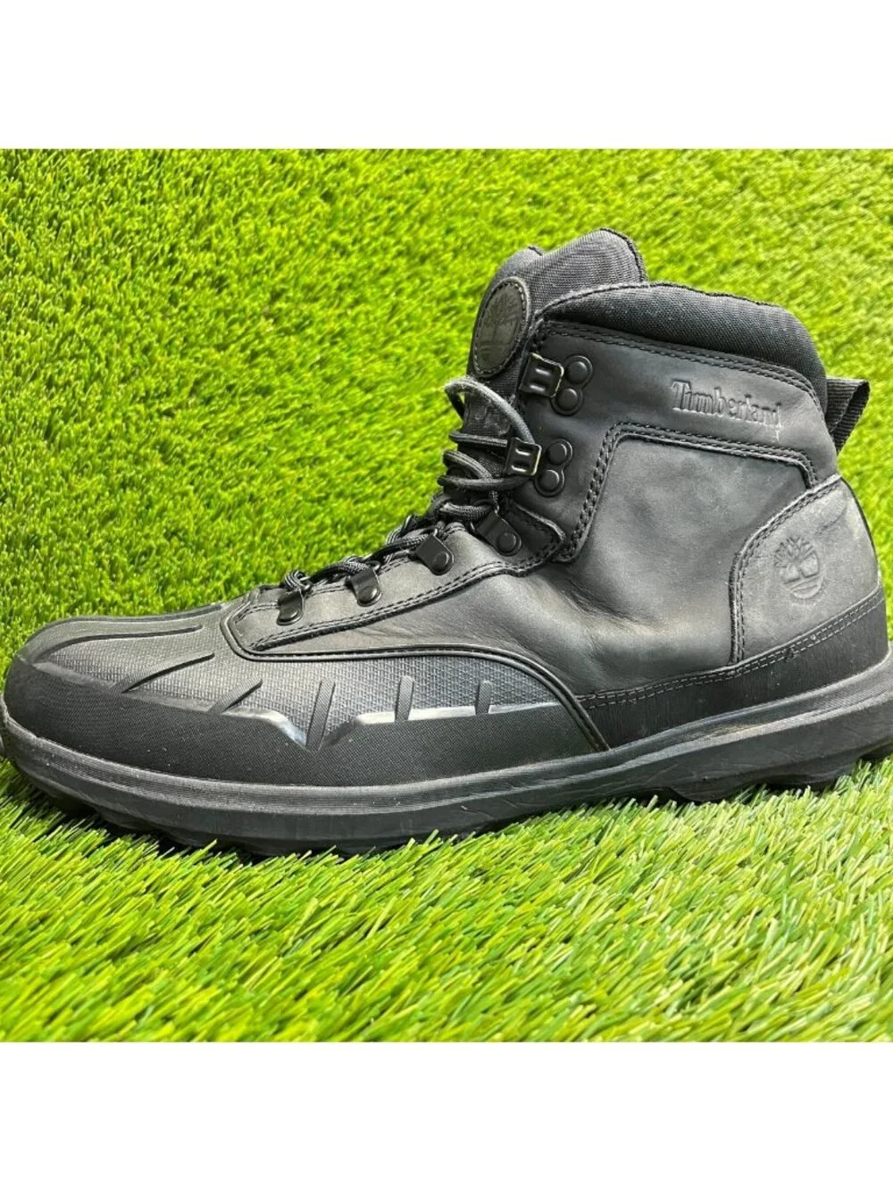 Timberland Converge Mid Mens Size 13 Black Outdoor Waterproof Lace Up Boots